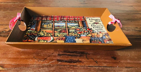 Hand Painted Wooden Tray|Wooden Decor|Custom Table Decor|Acrylic Paint|Serving Tray|Home Decor|Gift for Women|Wooden Art|Housewarming Gift