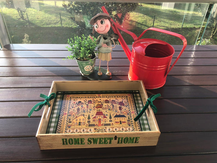 Hand Painted Wooden Tray|Wooden Decor|Custom Table Decor|Acrylic Paint|Serving Tray|Home Decor|Gift for Women|Wooden Art|Housewarming Gift