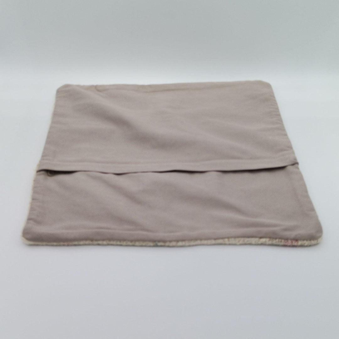 Vintage Hemp Pillow Cover|Turkish Kilim Cushion Case|Antique Square Hemp Throw Pillow Top|Boho Bedding Decor|Handwoven Rug Cushion 16x16