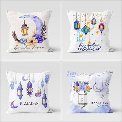Ramadan Kareem Pillow Cover|Islamic Cushion Case|Ramadan Mubarak Decor|Ramadan Pillow Case|Gift for Muslim Community|Authentic Motif Cover