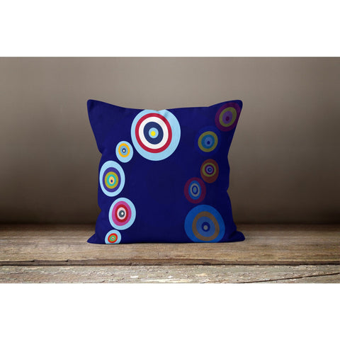 Evil Eye Pillow Cover|Good Luck Home Decor|Nazar Bead Tree Cushion|Protection Amulet Throw Pillow|Turkish Greek Blue Evil Eye Print Cushion