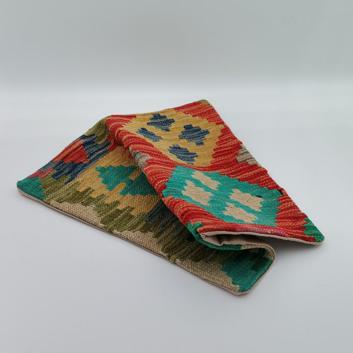 Turkish Kilim Pillow Cover|Ethnic Ottoman Throw Pillow Top|Vintage Rug Cushion Case|Handwoven Antique Cushion Cover|Boho Bedding Decor 16x16