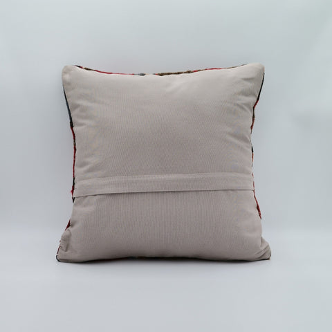 Turkish Kilim Pillow Cover|Vintage Kelim Cushion Case|Eclectic Anatolian Throw Pillow Cover|Boho Bedding Decor|Handwoven Ottoman Rug 16x16