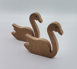 Set of 2 Unfinished Wooden Swan|Wooden Decor|Ready to Paint, Decoupage|Custom Unfinished Wood DIY Supply|Wooden Art|Housewarming Gift