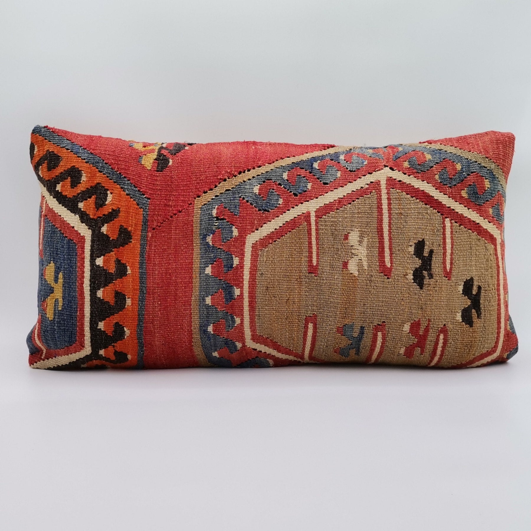 Lumbar 12”x24” 30x60cm Kilim Pillow Cover,Handmade,Handwoven,Turkish  Kilim,Vintage,Home Living,Interior