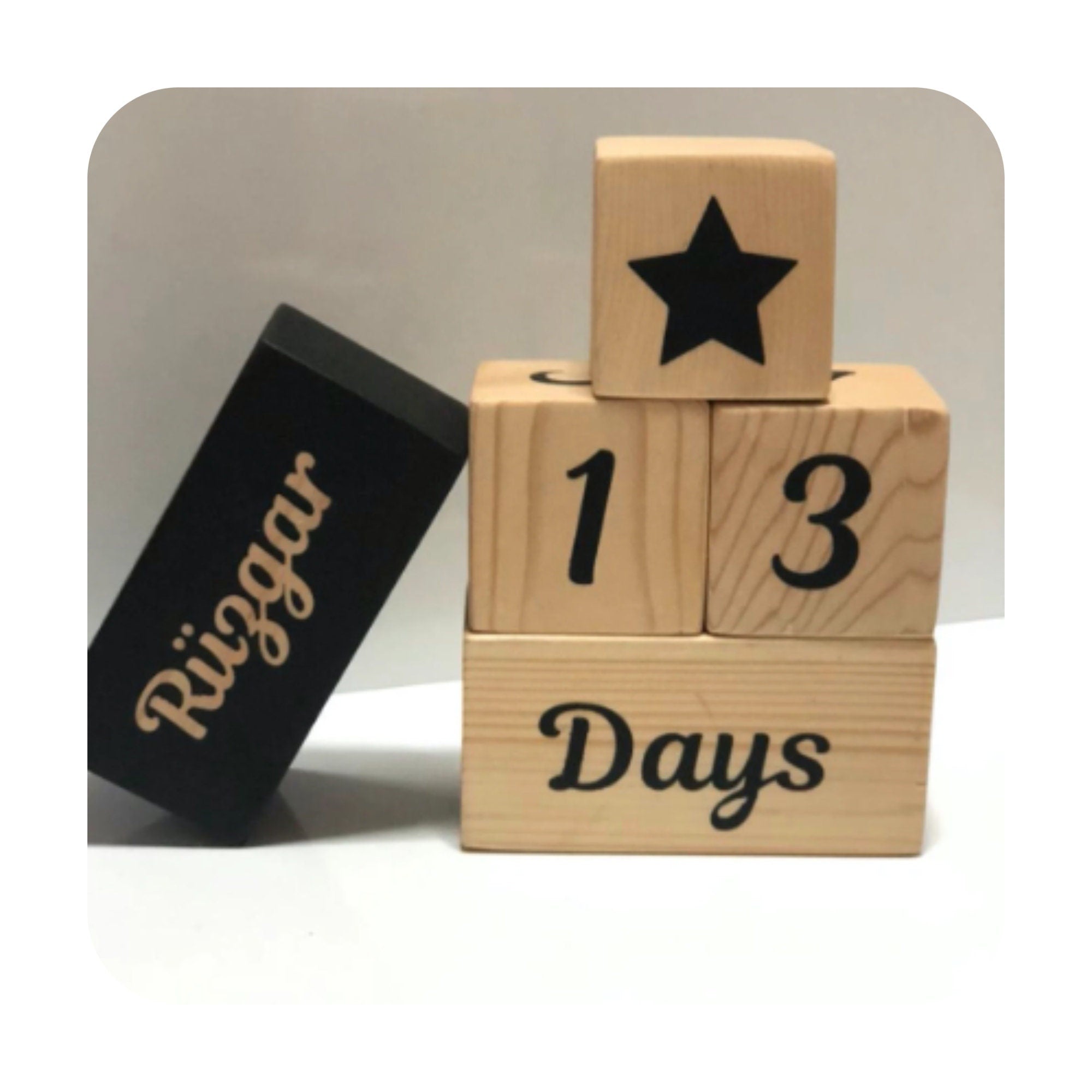 Set of 5 Custom Wooden Letter Name Block – Akasia