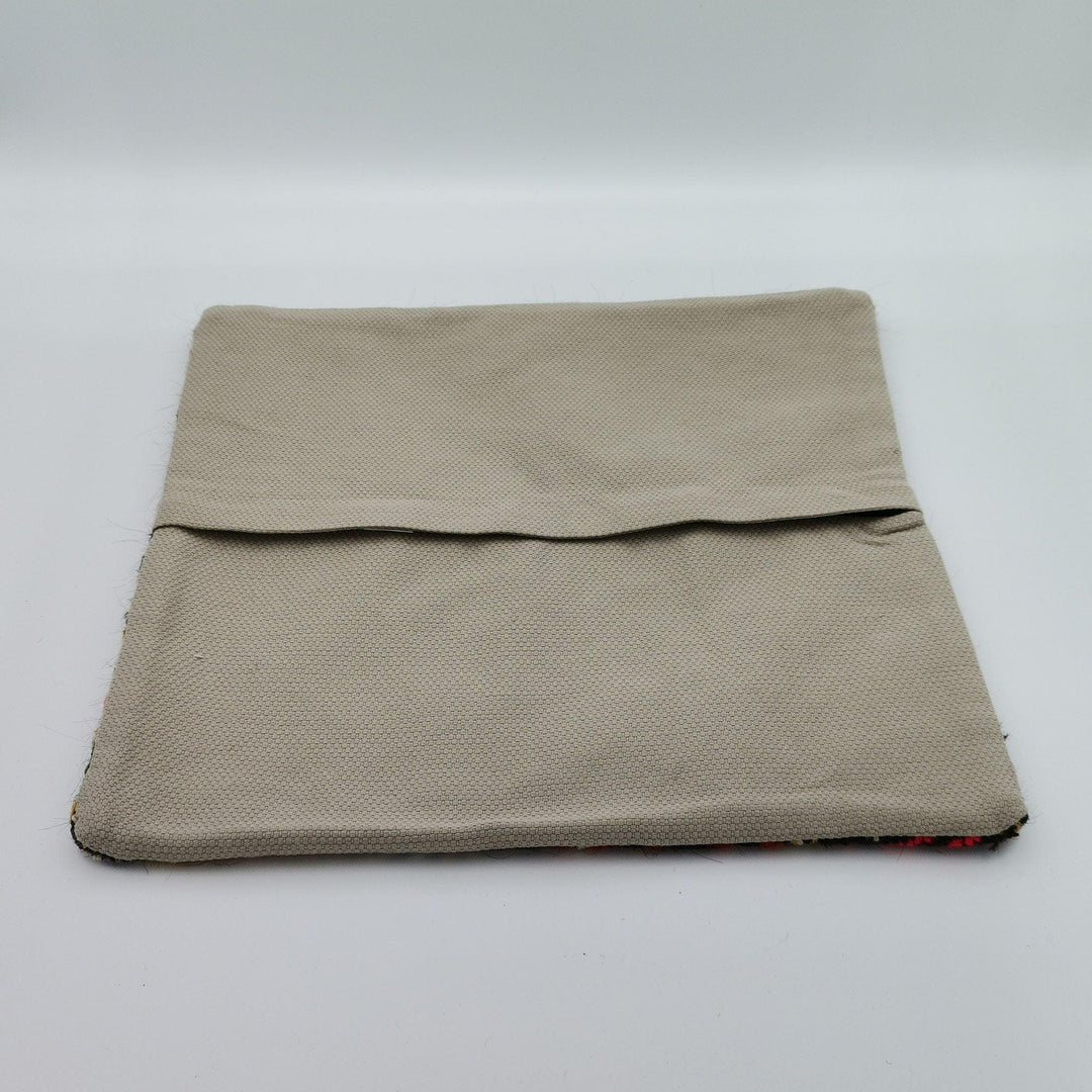 Vintage Kilim Pillow Cover|Turkish Kelim Pillow Top|Ottoman Rug Throw Pillowcase|Diamond Pattern Decor|Handwoven Rug Cushion Cover 16x16