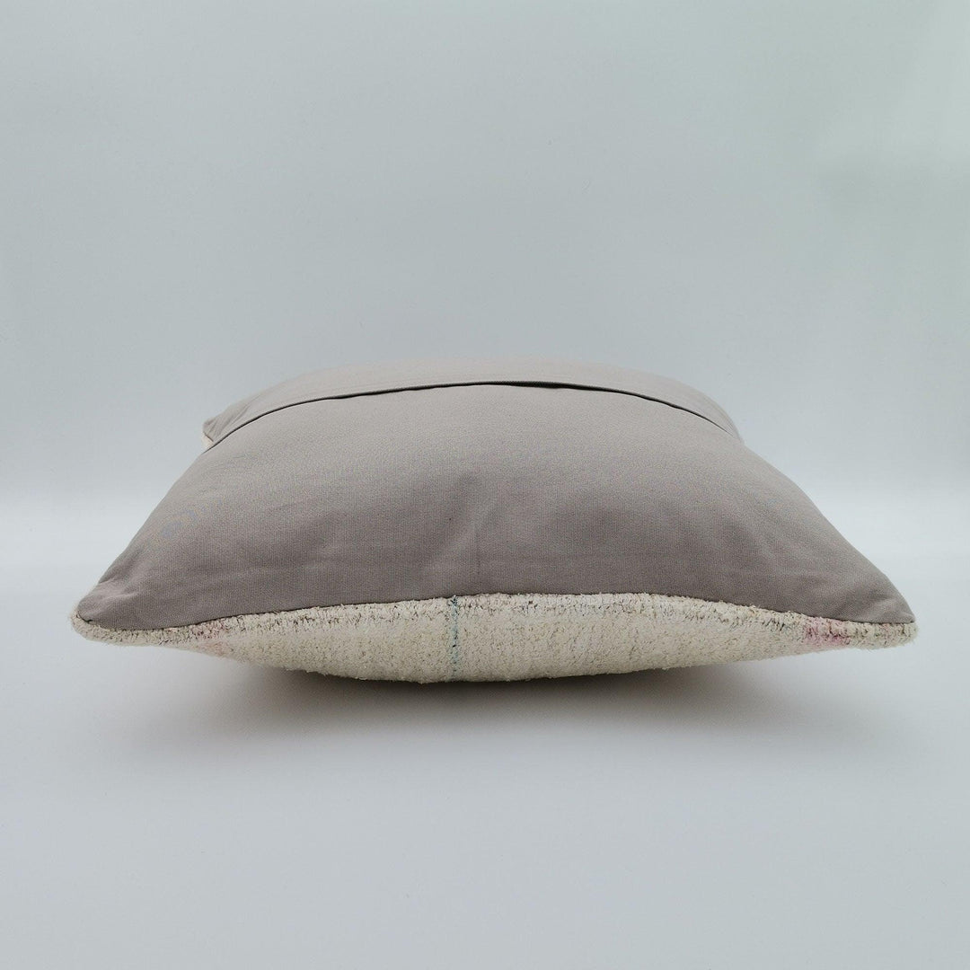 Vintage Hemp Pillow Cover|Turkish Kilim Cushion Case|Antique Square Hemp Throw Pillow Top|Boho Bedding Decor|Handwoven Rug Cushion 16x16