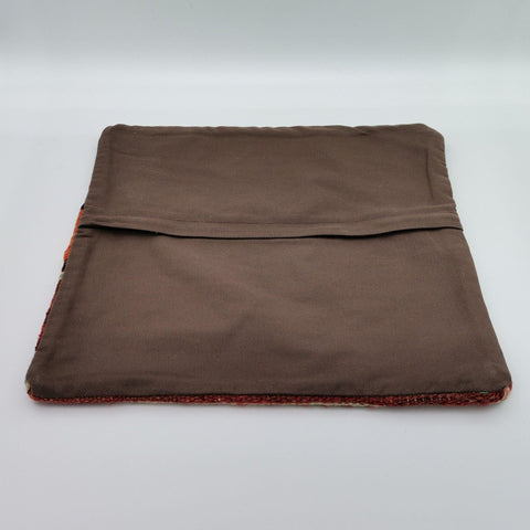 Turkish Kilim Pillow Cover|Vintage Rug Cushion Case|Ethnic Ottoman Throw Pillow Top|Handwoven Antique Cushion Cover|Boho Bedding Decor 16x16