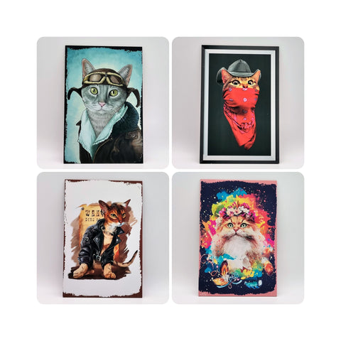 Cat Retro Poster|Cat Wall Art|Cute Cat Vintage Poster|Cat Lover Gift|Kid&