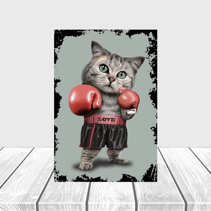 Cute Cat Vintage Poster|Cat Wall Art|Cat Retro Poster|Funny Cat Gift|Gift For Cat Lovers|Kid's Room Wall Decor|Nursery Animal Wall Decor