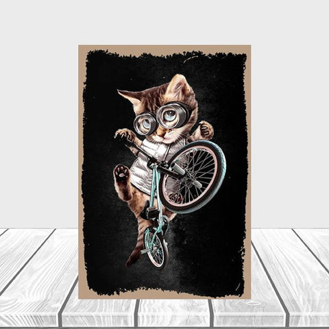 Funny Cat Poster|Cat Wall Art|Cute Cat Vintage Poster|Veterinary Wall Art|Gift For Cat Lovers|Kids Room Wall Decor|Nursery Animal Wall Decor