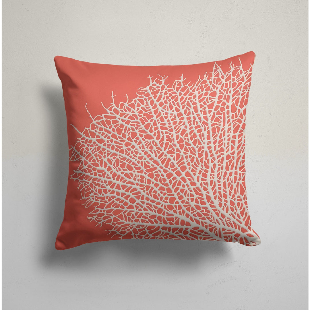 Nautical Pillow Case|White Starfish Cushion Cover|Navy Marine Pillowcase|Orange Beach House Decor|Summer Trend Coral Coastal Throw Pillow