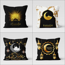 Islamic Pillow Cover|Ramadan Kareem Cushion Case|Eid Mubarak Home Decor|Ramadan Pillow Case|Gift for Muslim Community|Religious Motif Cover