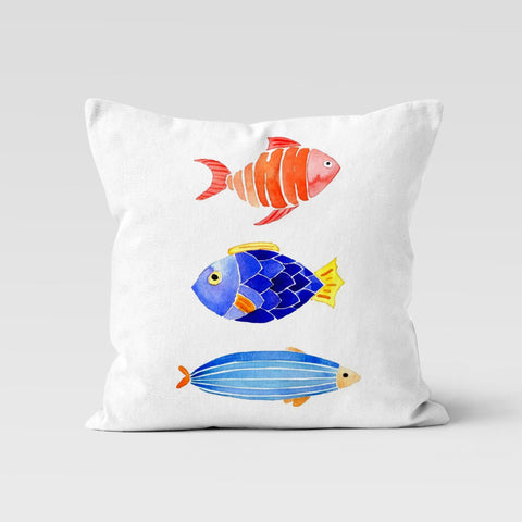 Beach House Pillow Case|Octopus and Fish Home Decor|Starfish Throw Pillow|Porch Pillowcase|Navy Marine Cushion Cover|Coastal Home Decor