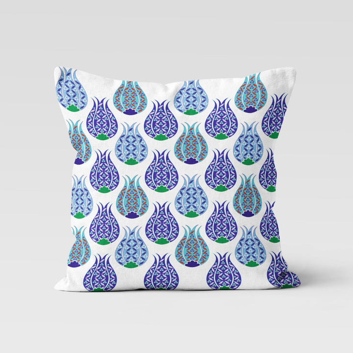 Tulip Pillow Case|Tulip Tile Pattern Home Decor|Summer Trend Cushion Case|Decorative Colorful Floral Throw Pillow|Boho Bedding Pillowcase