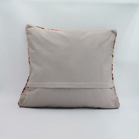 Vintage Kilim Pillow Cover|Turkish Kilim Pillow Cover|Eclectic Antique Anatolian Throw Pillow|Boho Bedding Decor|Handwoven Rug Cushion 20x20