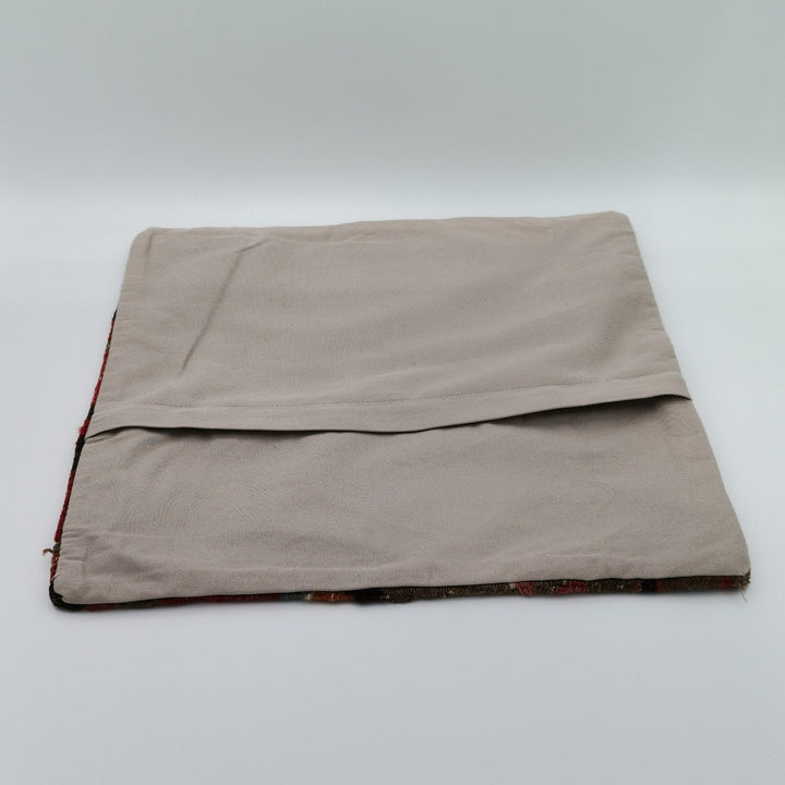 Turkish Kilim Pillow Cover|Vintage Kelim Cushion Case|Eclectic Anatolian Throw Pillow Cover|Boho Bedding Decor|Handwoven Ottoman Rug 16x16