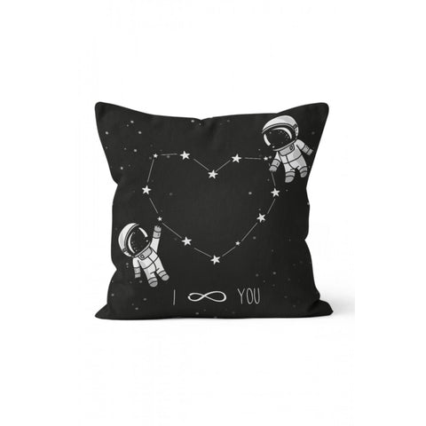 Astronaut Pillow Cover|Black White Space Cushion Case|Galaxy Print Home Decor|Decorative Spaceman Pillowcase|Alien and Planet Kid Cushion