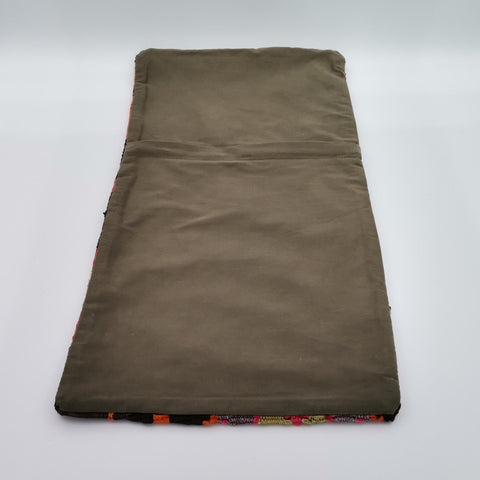 Vintage Kilim Pillow Cover|Handwoven Ottoman Kilim Decor|Antique Farmhouse Lumbar Pillow Top|Boho Bedding Decor|Rustic Rug Cushion 12x24