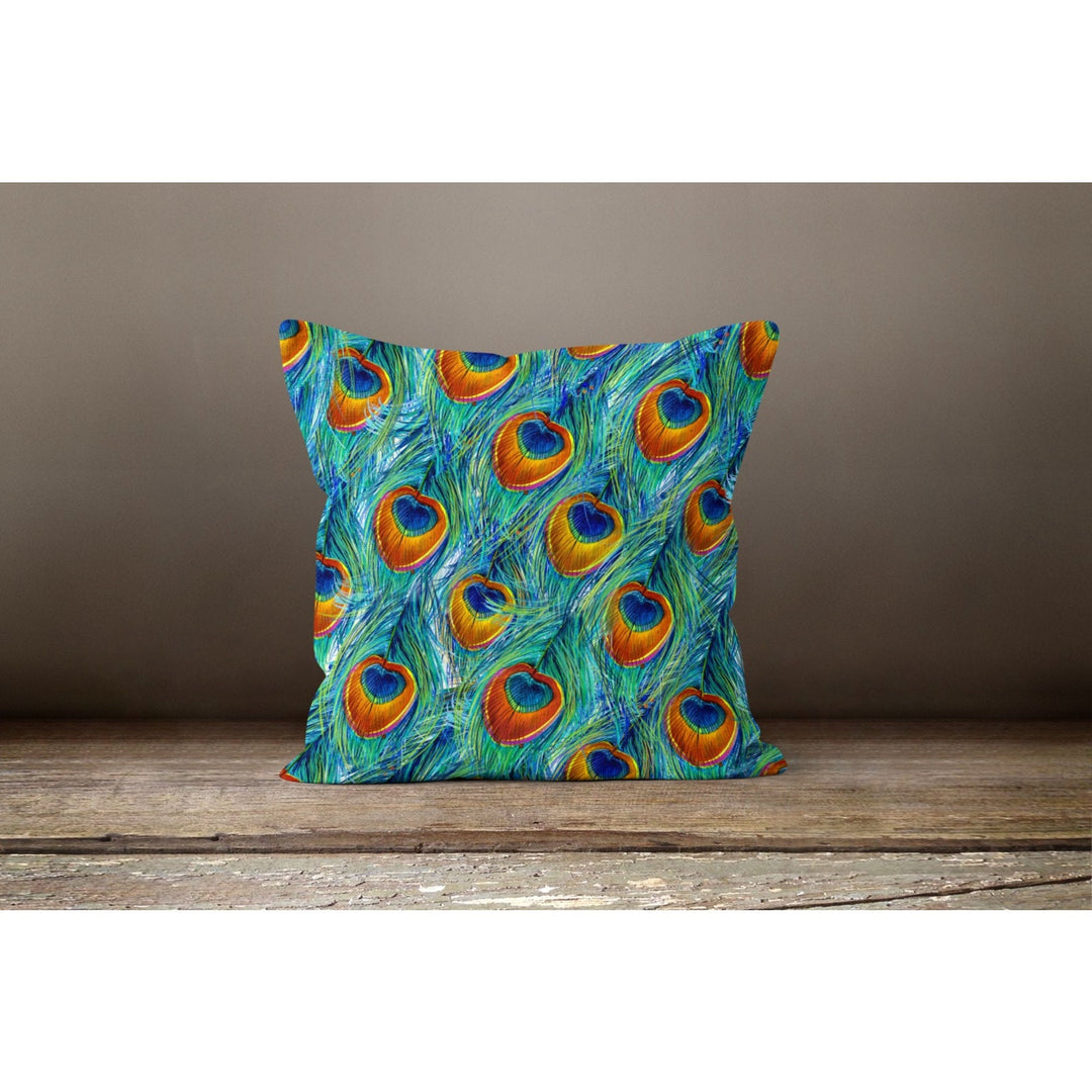 Decorative Peacock Feather Pillow Case – Akasia