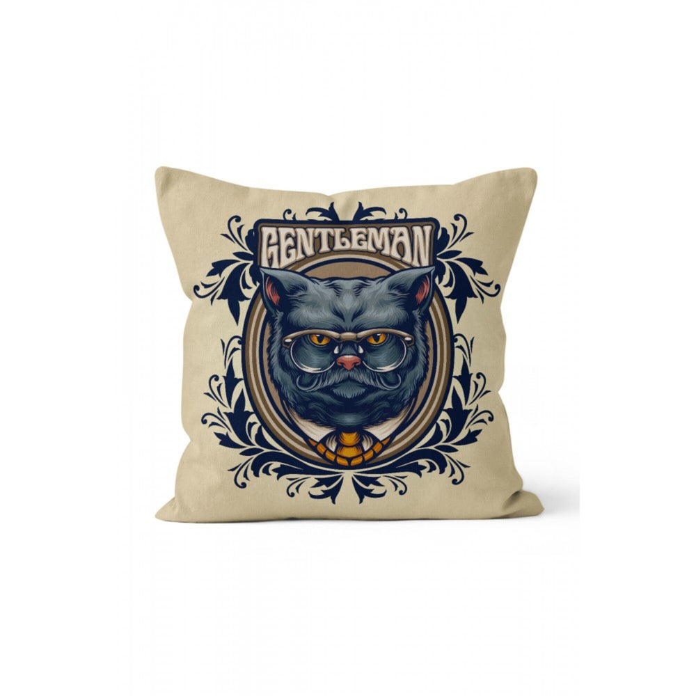 Cat Pillow Cover|Gentleman and Black Cat Print Outdoor Cushion Case|Cats with Glasses Home Decor|Decorative Animal Print Throw Pillow Cover