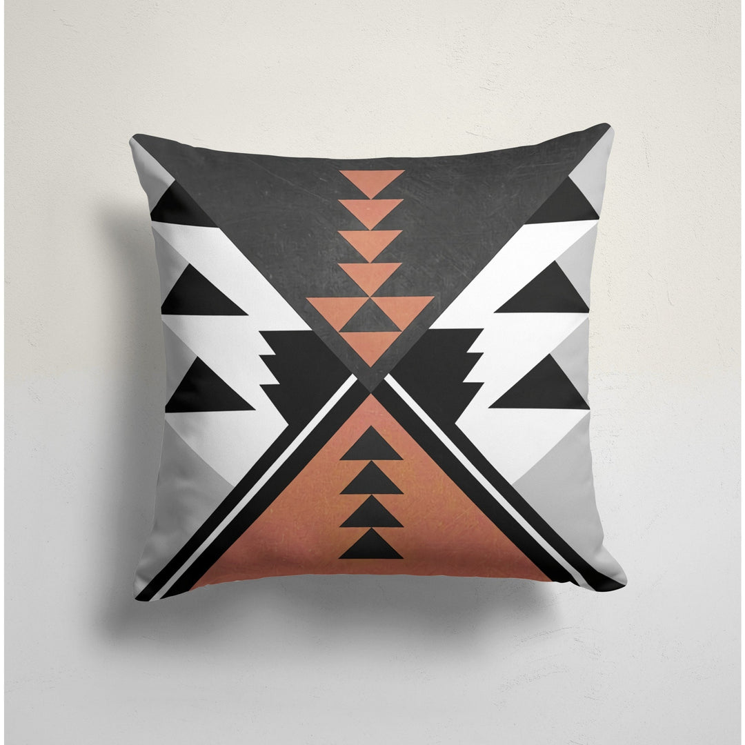 Rug Design Pillow Cover|Decorative Southwestern Cushion Case|Aztec Print Ethnic Home Decor|Farmhouse Style Geometric Throw Pillow Cover