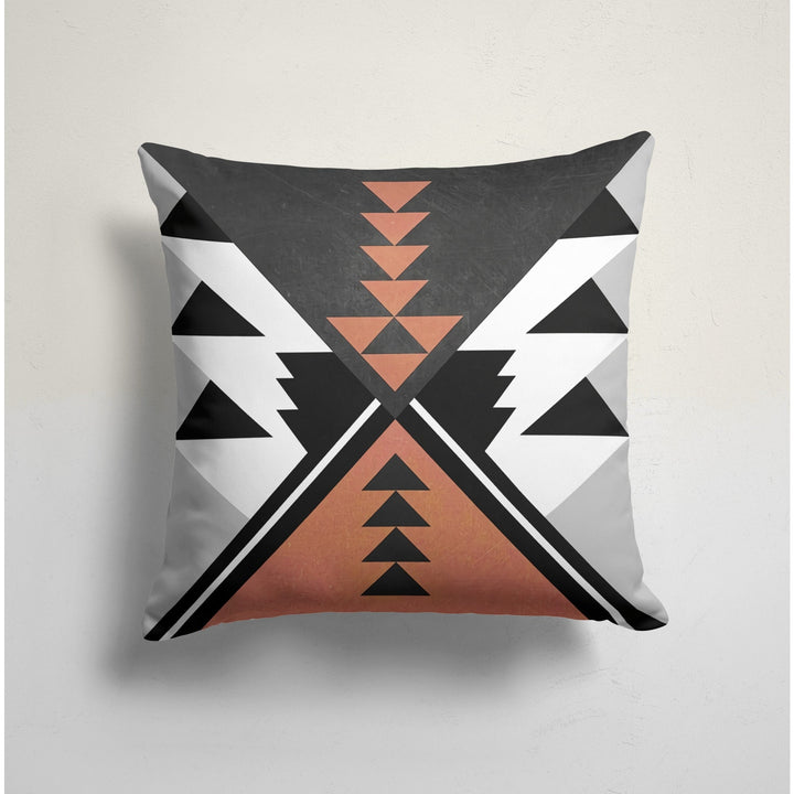 Rug Design Pillow Cover|Decorative Southwestern Cushion Case|Aztec Print Ethnic Home Decor|Farmhouse Style Geometric Throw Pillow Cover