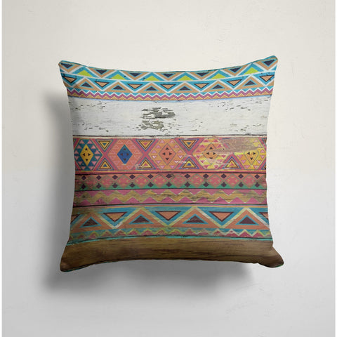 Rug Design Pillow Cover|Decorative Southwestern Cushion Case|Aztec Print Ethnic Home Decor|Farmhouse Style Geometric Throw Pillow Cover
