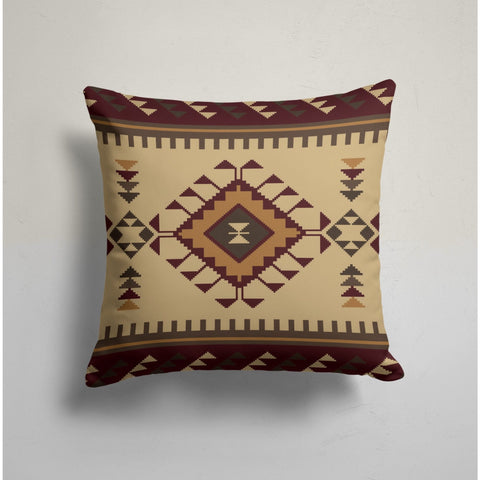 Rug Design Pillow Cover|Decorative Southwestern Cushion Case|Aztec Print Ethnic Home Decor|Farmhouse Style Geometric Throw Pillow Cover