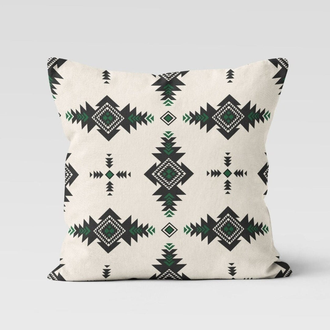 Rug Design Pillow Cover|Farmhouse Style Southwestern Cushion Case|Decorative Geometric Throw Pillowcase|Aztec Print Ethnic Living Room Decor