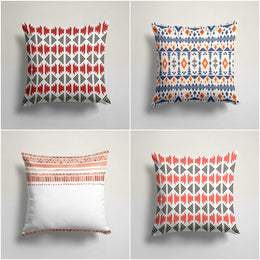 Rug Design Pillow Cover|Ethnic Print Living Room Decor|Decorative Southwestern Cushion Case|Farmhouse Style Geometric Throw Pillow Case
