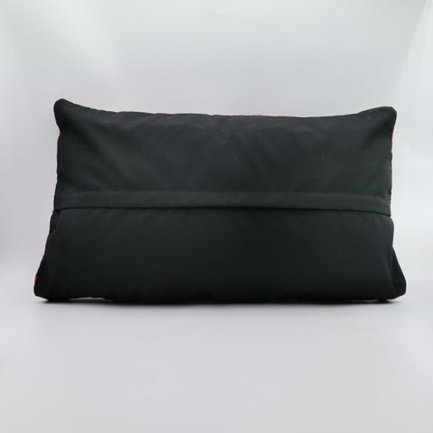 Turkish Kilim Pillow Cover|Vintage Kelim Cushion Case|Patchwork Rug Lumbar Pillow Top|Handwoven Rustic Home Decor|Authentic Cushion 16x24