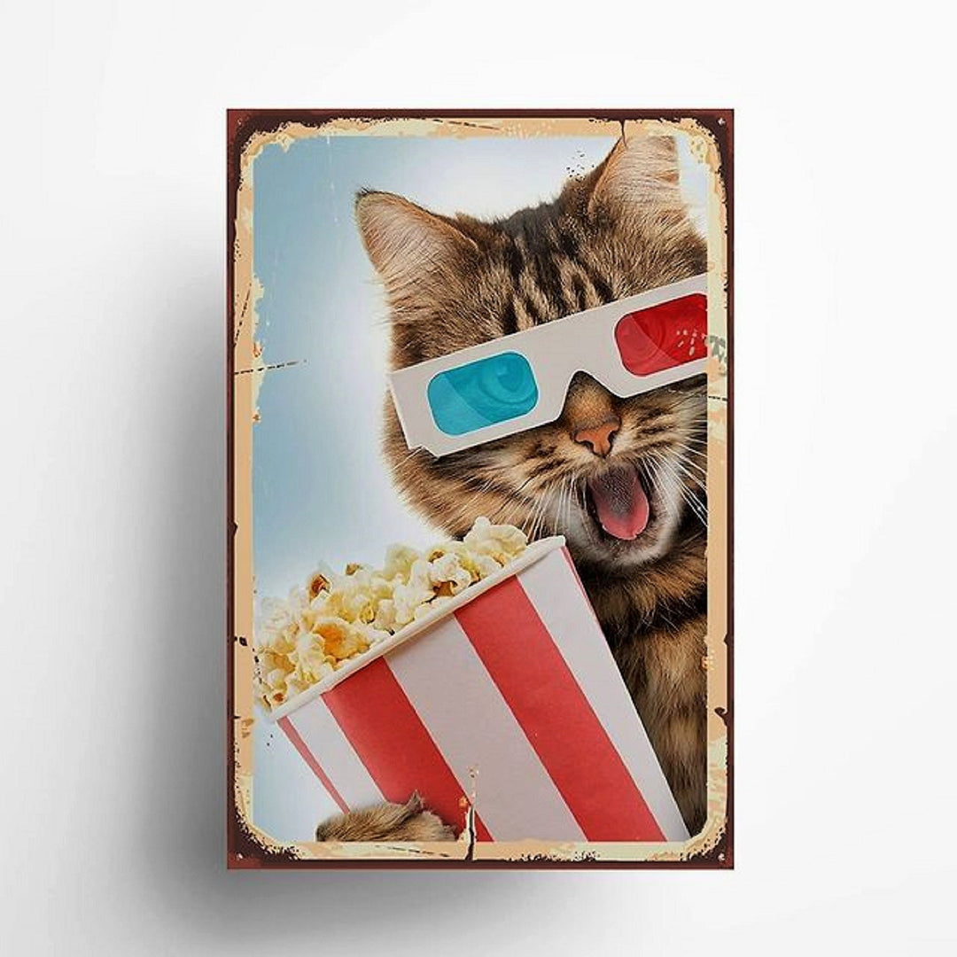 Cute Cat Vintage Poster|Cat Wall Art|Cat Retro Poster|Funny Cat Gift|Gift For Cat Lovers|Kid's Room Wall Decor|Nursery Animal Wall Decor