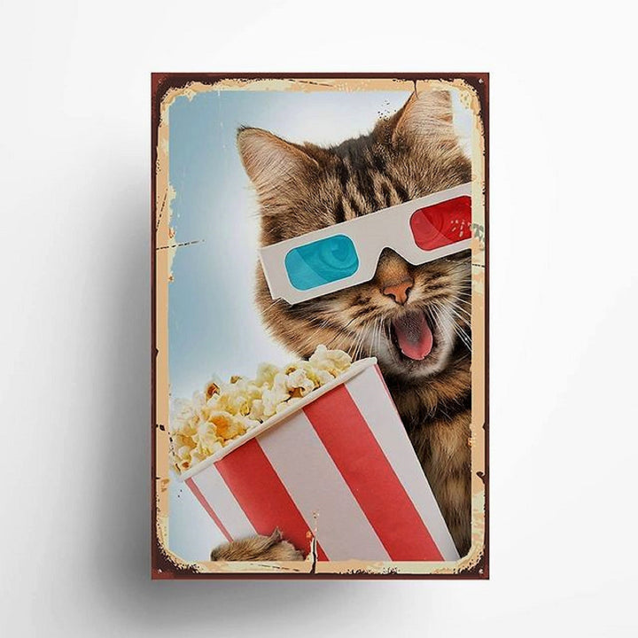 Cute Cat Vintage Poster|Cat Wall Art|Cat Retro Poster|Funny Cat Gift|Gift For Cat Lovers|Kid's Room Wall Decor|Nursery Animal Wall Decor