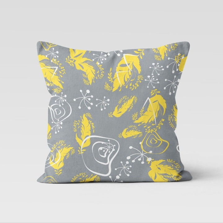 Abstract Yellow Gray Pillow Cover|Boho Bedding Home Decor|Pale Colors Throw Pillow Top|Housewarming Sofa Pillowcase|Outdoor Cushion Cover