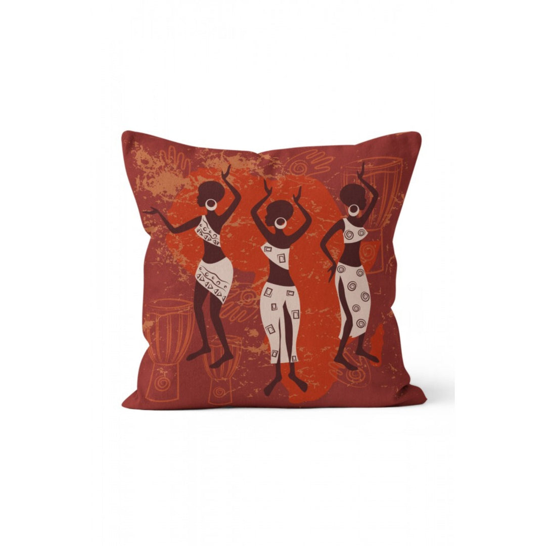 African Beauty Pillow Cover|Ethnic Cushion Case|Colorful African Girl Accent Cushion|Decorative Ethnic Throw Pillow Top|Authentic Home Decor