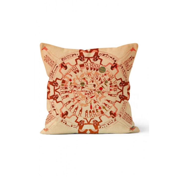 Ancient Pillow Cover|Vectorial Tribe Pillowcase|Tengri and Maya Accent Cushion Cover|Ethnic Symbol Pillow Case|Oriental Style Home Decor