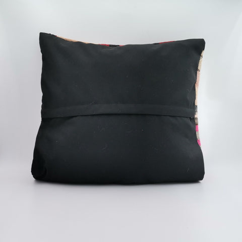 Vintage Kilim Pillow Cover|Rustic Kilim Pillow Top|Anatolian Throw Pillowcase|Boho Bedding Decor|Handwoven Patchwork Rug Cushion Cover 20x20