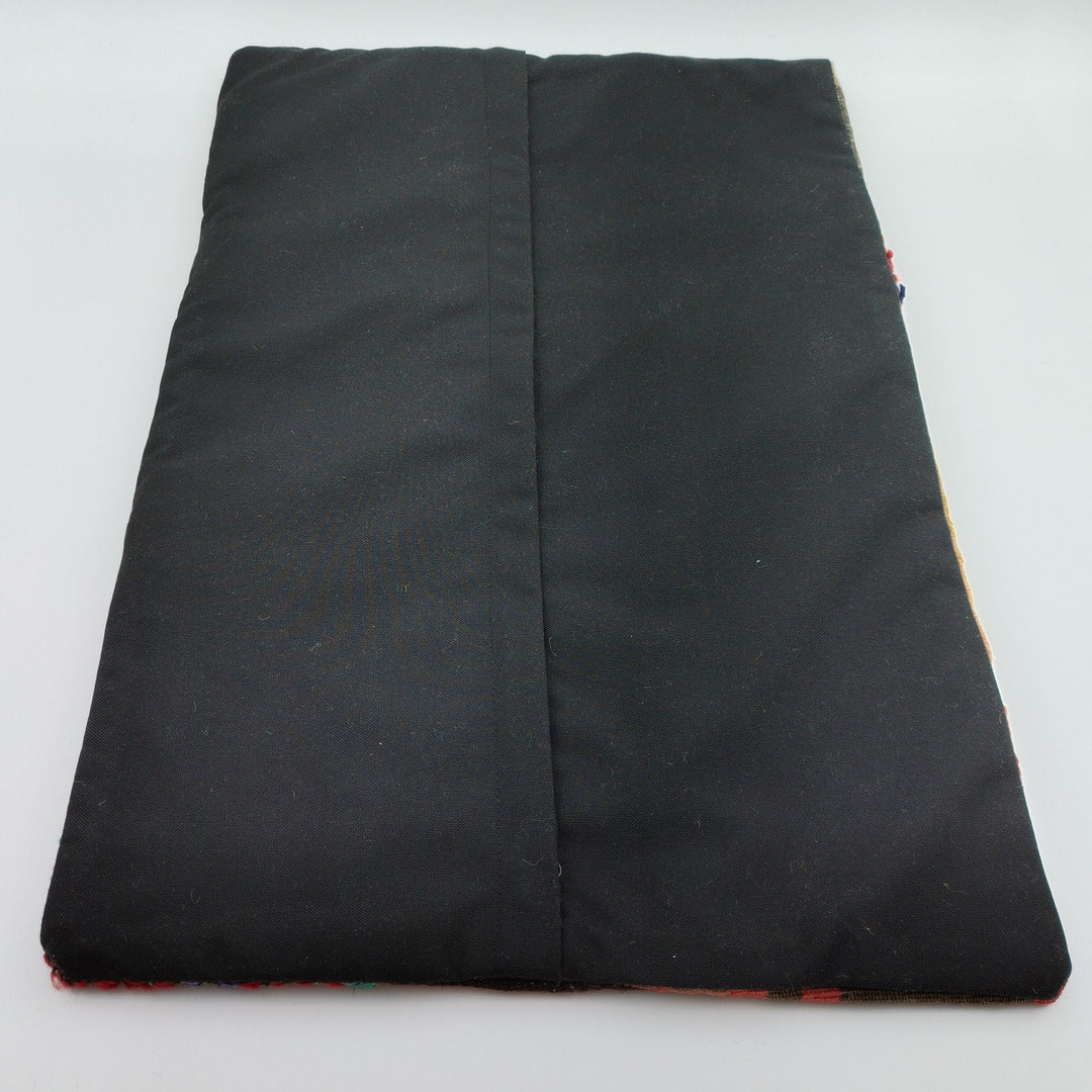 Vintage Kilim Pillow Cover|Ottoman Kilim Decor|Antique Farmhouse Lumbar Pillow Top|Boho Bedding Decor|Handwoven Patchwork Rug Cushion 16x24