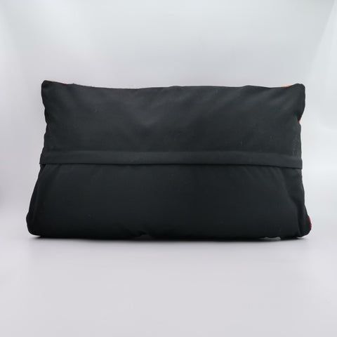Turkish Kilim Pillow Cover|Vintage Kelim Cushion Case|Patchwork Rug Lumbar Pillow Top|Handwoven Rustic Home Decor|Authentic Cushion 16x24