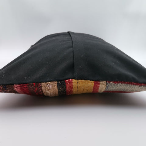 Turkish Kilim Pillow Cover|Anatolian Kilim Decor|Antique Farmhouse Lumbar Pillow Top|Handwoven Patchwork Rug Cushion|Cozy Home Decor 16x24