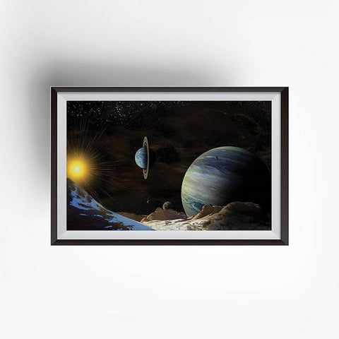 Landscape Retro Poster|Unique Illustrated Poster|Minimalist Space Poster|Southwestern Decor|Wave Wall Art|Road Travel Poster|Home Wall Decor