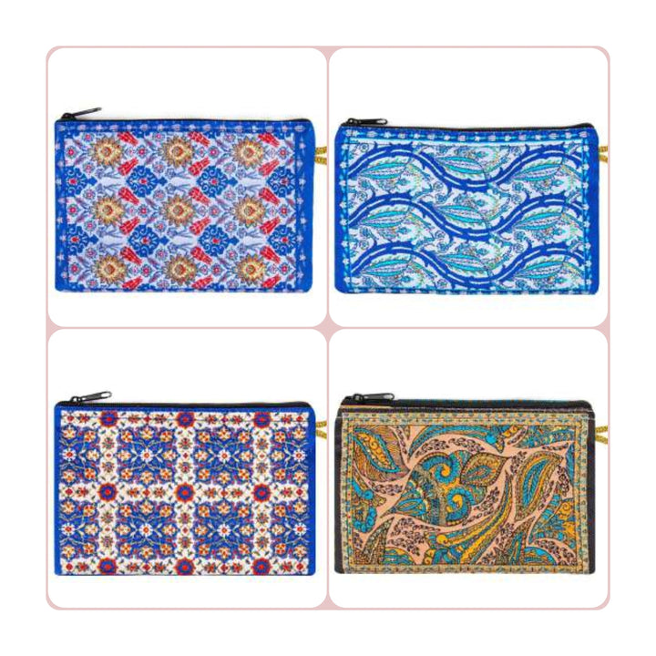 Ethnic Zippered Pouch|Coin Purse With Zipper|Money Purse|Jewelry Holder|Girls Coin Purse|Small Carpet Bag|Woven Fabric|Mother's Day Gifts