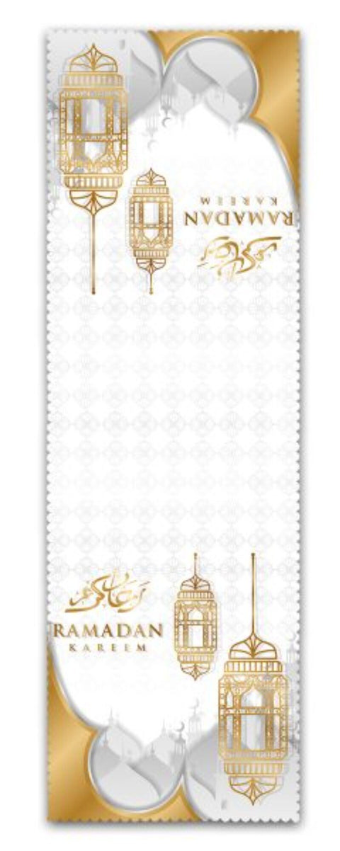 Set of 4 Islamic Pillow Covers and 1 Table Runner|Ramadan Lantern Tabletop|Ramadan Kareem Print Decor|Religious Motif Tablecloth and Cushion