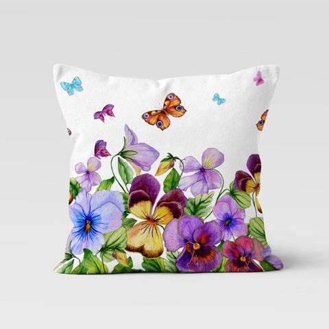 Butterfly Pillow Case|Colorful Butterfly Cushion Cover|Decorative Throw Pillow|Housewarming Boho Pillowcase|Farmhouse Style Porch Cushion