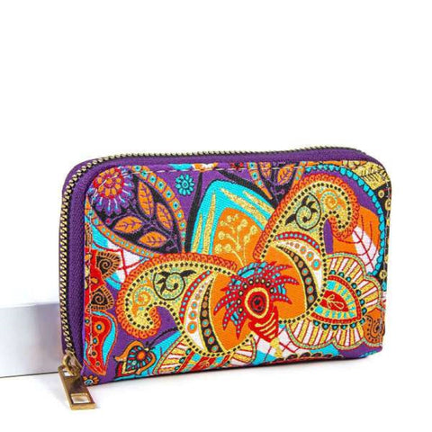 Mini Wallet For Women|Turkish Kilim Bag|Zip Around Woven Wallet|Boho Purse|Compact Wallet|Coin Purse with Zipper|Zippered Pouch|Gift For Her