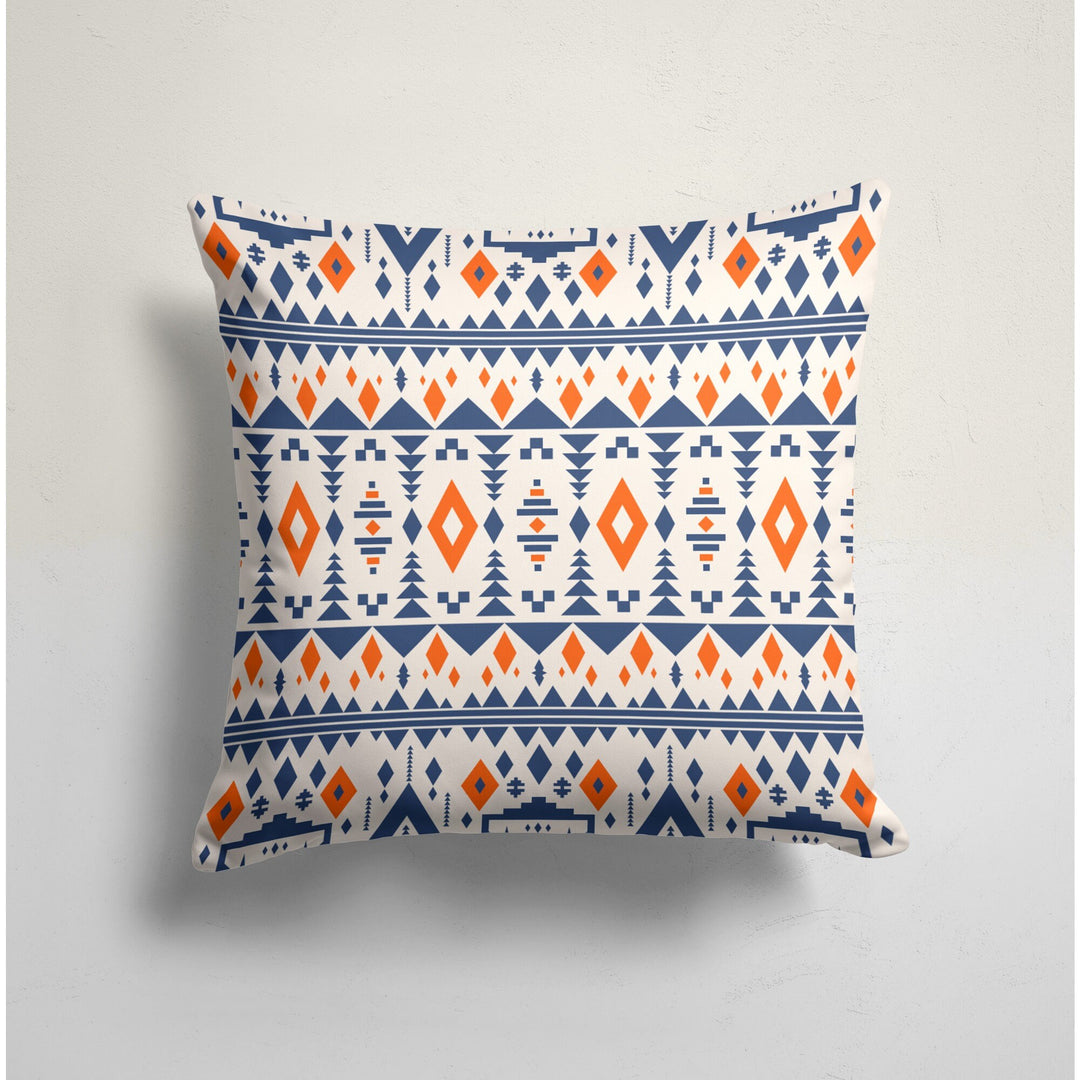 Rug Design Pillow Cover|Ethnic Print Living Room Decor|Decorative Southwestern Cushion Case|Farmhouse Style Geometric Throw Pillow Case