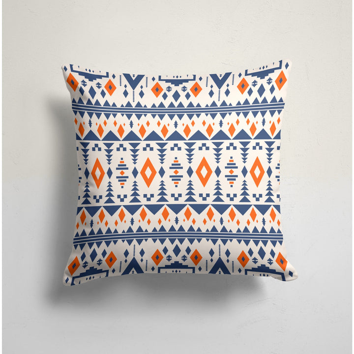 Rug Design Pillow Cover|Ethnic Print Living Room Decor|Decorative Southwestern Cushion Case|Farmhouse Style Geometric Throw Pillow Case