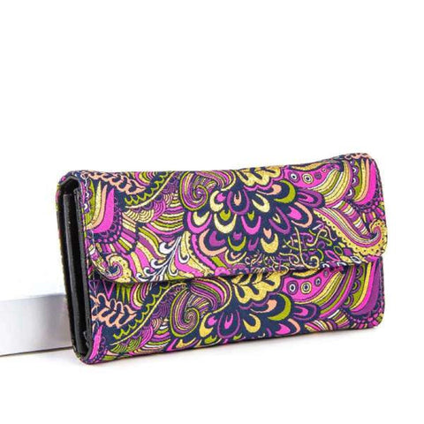 Boho Wallet with Carpet Pattern|Woven Folded Wallet|Women&